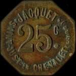 Jeton de 25 centimes émis par Jacquet - Saint-Just-en-Chevalet (42430 - Loire) - avers