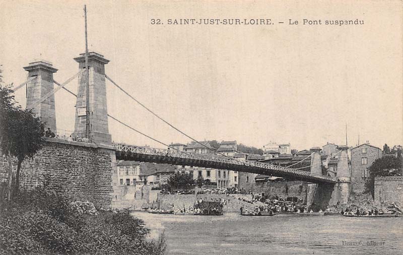 Saint-Just-Saint-Rambert (42170 - Loire) - Saint-Just-sur-Loire - Le Pont suspendu