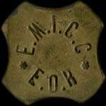 Jeton de 25 centimes mis par E.M.I.C.C - E.O.R - (Ecole Militaire d'Infanterie et de Chars de Combat - Elves Officiers de Rserve)  Saint-Maixent (79400 - Deux-Svres) - avers