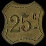 Jeton de 25 centimes mis par E.M.I.C.C - E.O.R - (Ecole Militaire d'Infanterie et de Chars de Combat - Elves Officiers de Rserve)  Saint-Maixent (79400 - Deux-Svres) - revers