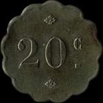 Jeton de 20 centimes mis par la Runion des Officiers  Saint-Maixent (79400 - Deux-Svres) - revers