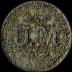 Jeton de 25 centimes émis par l'U. M (Union Maraîchère) à Saint-Marcel (71380 - Saône-et-Loire) - avers