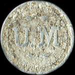 Jeton de 50 centimes émis par l'U. M (Union Maraîchère) à Saint-Marcel (71380 - Saône-et-Loire) - avers