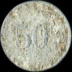 Jeton de 50 centimes émis par l'U. M (Union Maraîchère) à Saint-Marcel (71380 - Saône-et-Loire) - revers