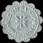 Jeton de 10 centimes �mis par A.&nbsp;Combasson - St-Marcellin � Saint-Marcellin-en-Forez (42680 - Loire) - avers