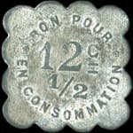 Jeton de 12 &frac12; centimes �mis par l'H�tel Constant - Gare de St-Marcellin � Saint-Marcellin-en-Forez (42680 - Loire) - revers