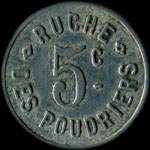 Jeton de 5 centimes mis par la Ruche des Poudriers  Saint-Mdard-en-Jalles (33160 - Gironde) - avers