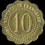 Jeton de 10 centimes émis par l'Epicerie parisienne H.Grangette à Saint-Ouen (93400 - Seine-Saint-Denis) - revers