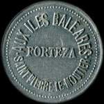 Jeton de ncessit de 5 centimes mis par Aux Iles Balares - Forteza  Saint-Pierre-le-Moutier (58240 - Nivre) - avers