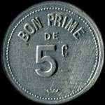 Jeton de ncessit de 5 centimes mis par Aux Iles Balares - Forteza  Saint-Pierre-le-Moutier (58240 - Nivre) - revers