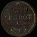 Jeton de 20 francs mis par Castel Chodot 1919  Saint-Priest (69800 - Rhne) - avers