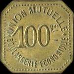 Jeton de 100 kilos mis par l'Union Mutuelle - Boulangerie Economique  St-Quentin (02100 - Aisne) - avers