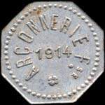 Jeton de 5 centimes 1914 mis par l'Aronnerie Franaise  Saint-Sulpice (81370 - Tarn) - avers