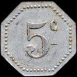 Jeton de 5 centimes 1914 mis par l'Aronnerie Franaise  Saint-Sulpice (81370 - Tarn) - revers