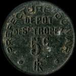 Jeton de 5 centimes mis pour le Dpt de Saint-Tropez gr par la Prfecture du Var  Saint-Tropez (83990 - Var) - avers