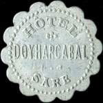 Jeton de ncessit de 25 centimes mis par l'Htel Doyharcabal  Sare (64310 - Pyrnes-Atlantiques) - avers