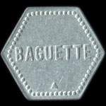 Jeton de Baguette en aluminium mis par l'Union Cooprative de Saulnes (54650 - Meurthe-et-Moselle) - revers