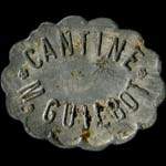 Jeton de 50 centimes émis par la Cantine M.Guilbot du 12e régiment de Chasseurs basé à Sedan - avers