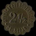 Jeton de 2 1/2 centimes mis par le Syndicat des Boulangers de Sedan (08200 - Ardennes) - avers