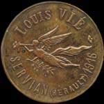 Jeton de 5 centimes 1916 mis par Louis Vi  Servian (34290 - Hrault) - avers