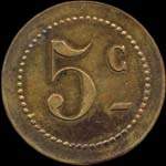 Jeton de 5 centimes 1916 mis par Louis Vi  Servian (34290 - Hrault) - revers