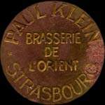 Jeton Paul Klein - Brasserie de l'Orient - 5 centimes - Strasbourg (67000 - Bas-Rhin) - avers