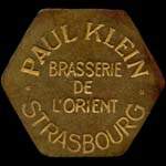 Jeton Paul Klein - Brasserie de l'Orient - 25 centimes - Strasbourg (67000 - Bas-Rhin) - avers