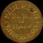 Jeton Paul Klein - Brasserie de l'Orient - 50 centimes - Strasbourg (67000 - Bas-Rhin) - avers