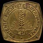 Jeton Entente Pacifiste Internationale - EPI - 50 centimes - Strasbourg (67000 - Bas-Rhin) - avers