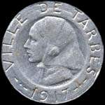 Jeton de 5 centimes 1917 en aluminium mis par la Ville de Tarbes (65000 - Hautes-Pyrnes) - avers