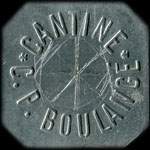 Jeton de 1 franc émis par la Cantine C. P. Boulangé à Thionville (57100 - Moselle) - avers