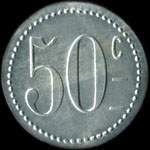 Jeton Coopérative du Cuirassé Bretagne - 50 centimes - Toulon (83000 - Var) - revers