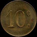 Jeton de 10 centimes mis par la Verrerie de Tourouvre (61190 - Orne) - revers