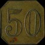Jeton de 50 centimes émis par Charles Loonen à Tracy-le-Mont (60170 - Oise) - revers