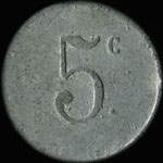 Jeton de 5 centimes en aluminium mis par la Socit Civile de Consommation de Trignac (44570 - Loire-Atlantique) - revers