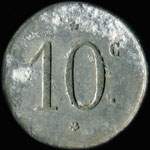 Jeton de 10 centimes en aluminium mis par la Socit Civile de Consommation de Trignac (44570 - Loire-Atlantique) - revers