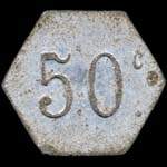 Jeton de 50 centimes en aluminium mis par la Socit Civile de Consommation de Trignac (44570 - Loire-Atlantique) - revers