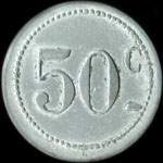Jeton de 50 centimes mis par la Cantine Montarnal du 120e Escadron du Train des Equipages - revers