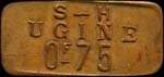 Jeton de 75 centimes émis par S.H. - Ugine (Société d'Habitation des Aciéries Electriques) à Ugine (73400 - Savoie) - avers