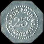 Jeton de 25 centimes émis par Fouant - Chalet des Familles - Croix de Marlet - à Unieux (42240 - Loire) - revers