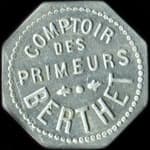 Jeton de 25 centimes avec contremarque cloche mis par le Comptoir des Primeurs - Berthet  Unieux (42240 - Loire) - avers