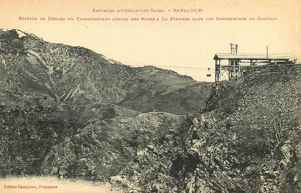 Valmanya (66320 - Pyr�n�es-Orientales) - Rapaloun - Station de D�part du Transaporteur a�rien des Mines de la Pinouse dans les Contreforts du Canigou