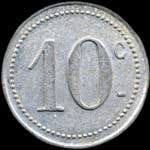 Jeton de 10 centimes émis par le Comité Municipal d'Approvisionnement de Vanves (92170 - Hauts-de-Seine) - revers