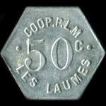 Jeton de 50 centimes mis par Coop P.L.M. - Les Laumes  Segr (49500 - Maine-et-Loire) - revers