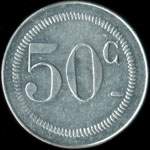 Jeton de 50 centimes mis par la Cantine Derouault  Vernon (27200 - Eure) - revers