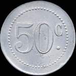 Jeton de 50 centimes mis par le Mess des Sous-Officiers du 1er Gnie  Versailles (78000 - Yvelines) - revers