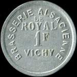 Jeton Brasserie Alsacienne Le Royal - 1 franc - Vichy (03200 - Allier) - avers