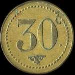 Jeton Brasserie Gambrinus - 30 centimes - Vichy (03200 - Allier) - revers