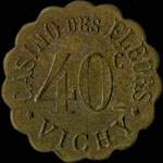 Jeton Casino des Fleurs - 40 centimes - Vichy (03200 - Allier) - avers