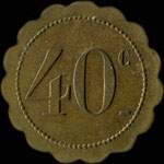 Jeton Casino des Fleurs - 40 centimes - Vichy (03200 - Allier) - revers